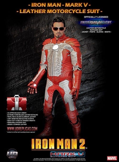 Iron man leather motorcycle suit hotsell